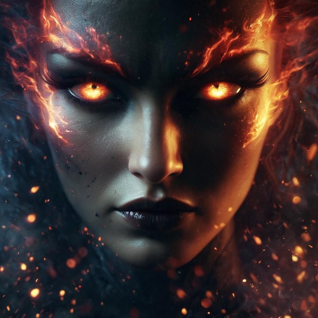 Dark Phoenix Jean Grey in Burning Heroes Style