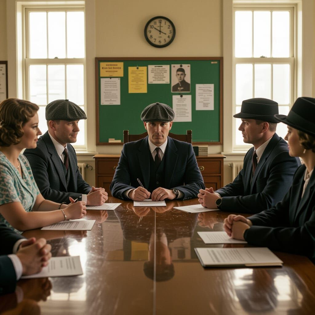 Peaky Blinders Attend a Modern PTA Meeting
