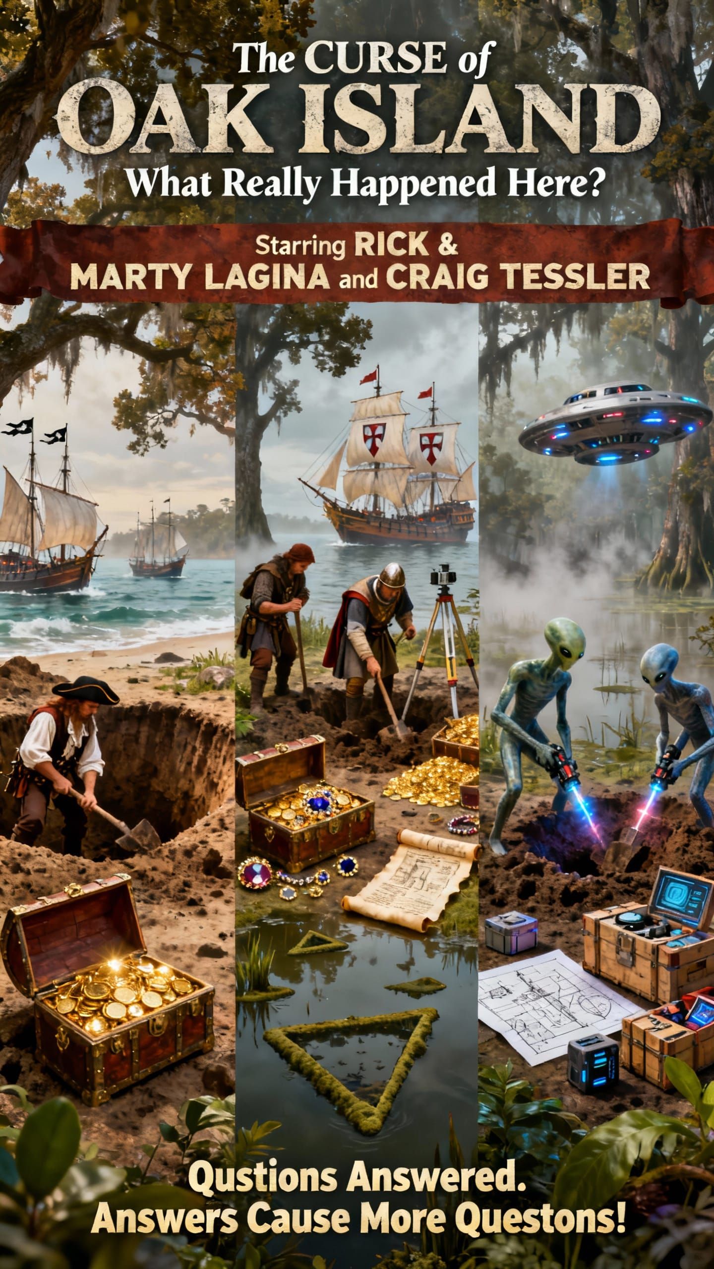 The Curse of Oak Island Movie Poster: Pirates, Templars, Ali...