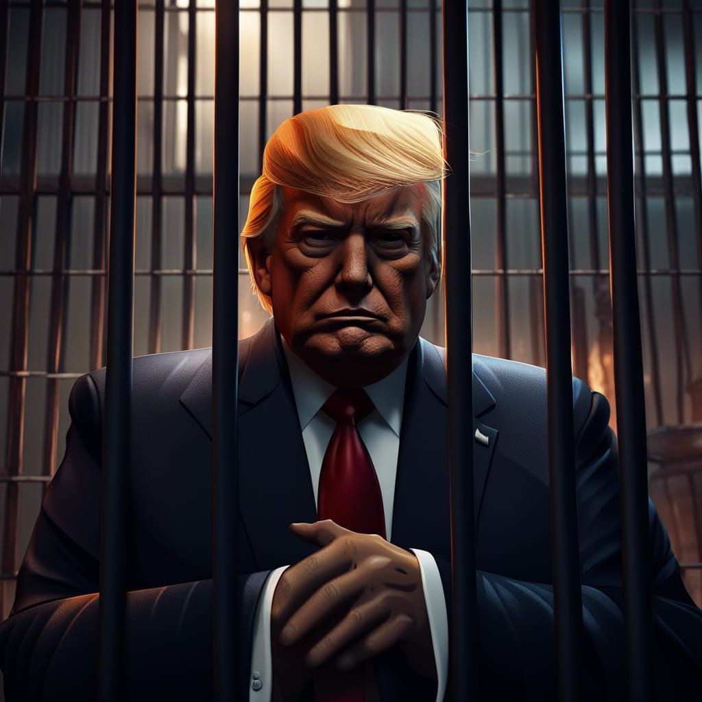 Donald Trump Behind Bars: Fantasy Concept Art