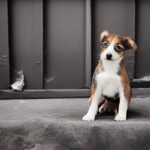 Puppy on a Porch: A Moment of Serenity