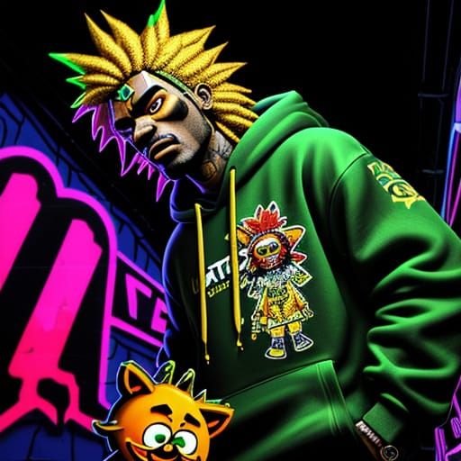 Hyper-Realistic Urban Grit in Cyberpunk Style