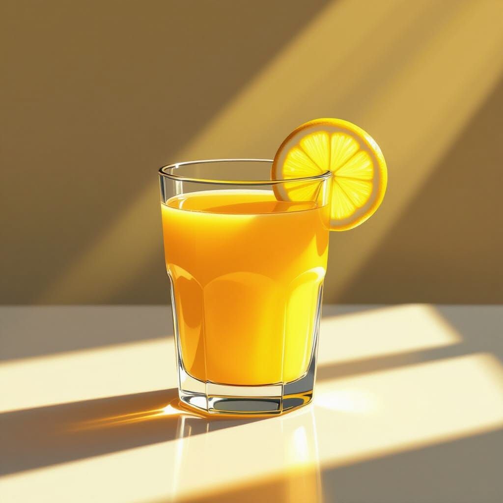 Fresh Lemon Juice in Minimalist Style