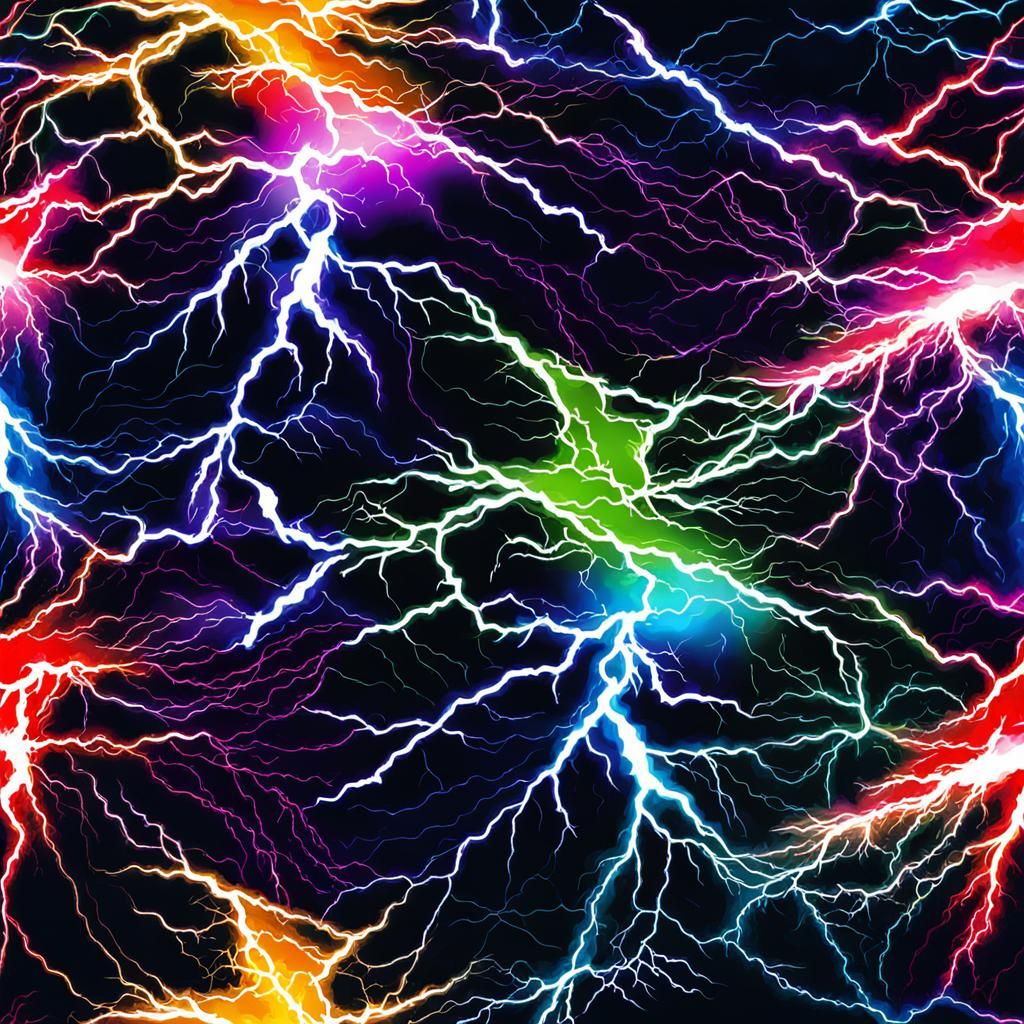 Colorful Acid Lightning Storm
