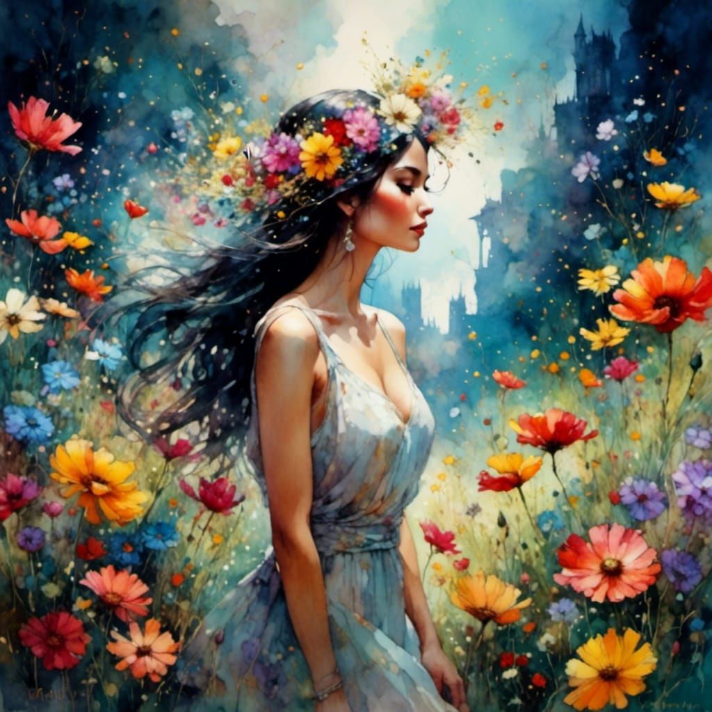 Peaceful Flower Field Escape