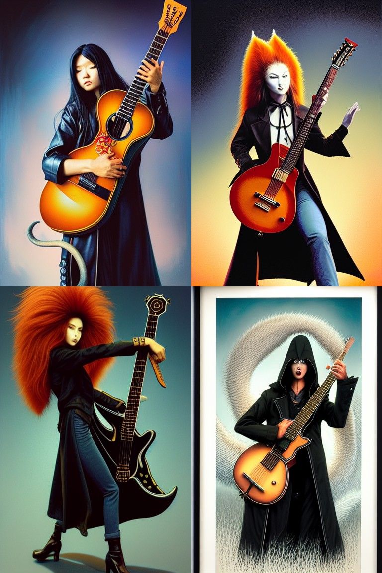 Kumiho Bard in High Fantasy Style