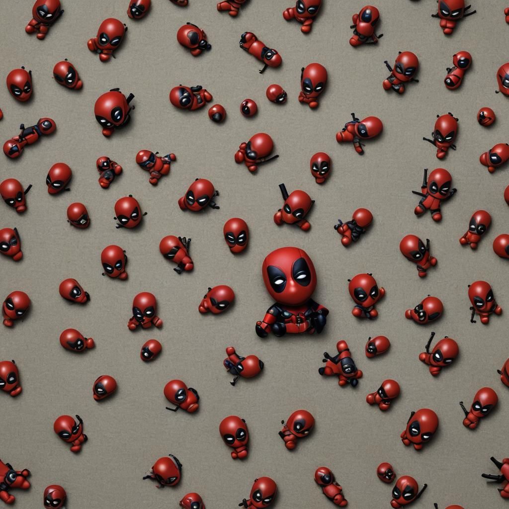 Cute Baby Deadpool Portrait in Studio Lighting