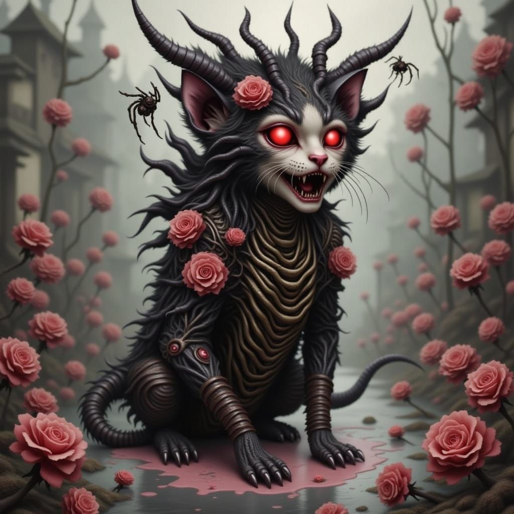 Queen of Grief in Dark Detailed Portrait