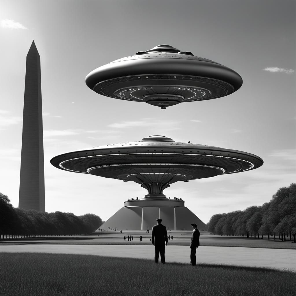 Flying Saucer Lands Near Washington Monument