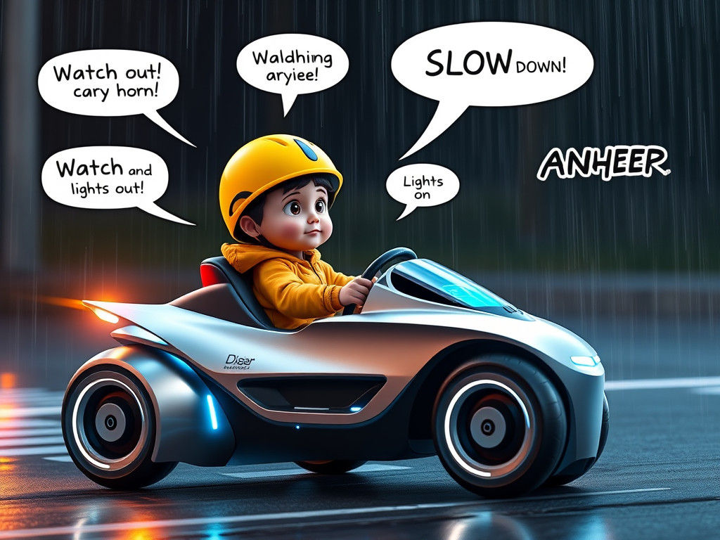 Futuristic child safety pedal car