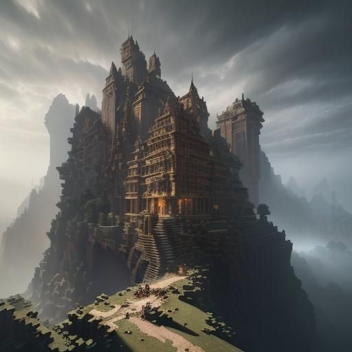 Epic Minecraft Cinematic Digital Matte Painting