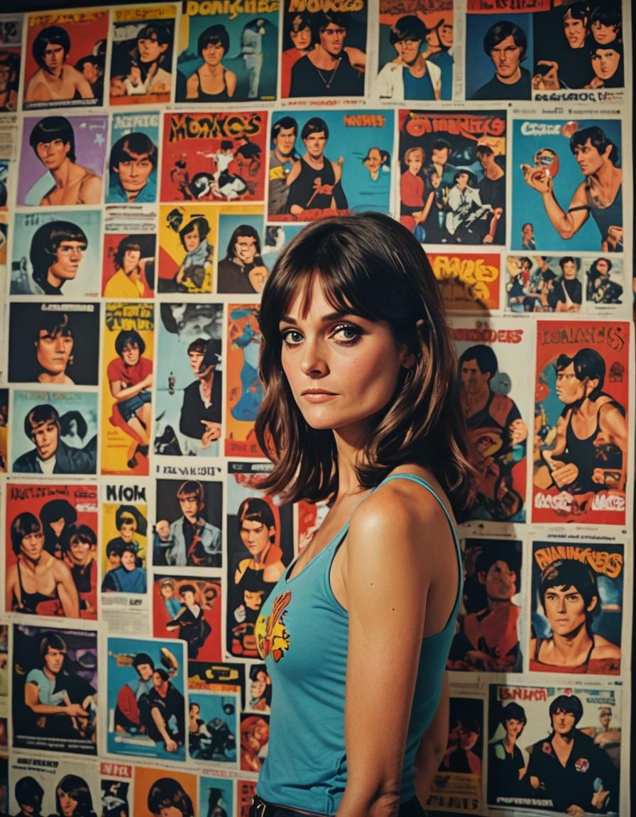Morgan Webb and Monkees Poster, Cinematic Film Still