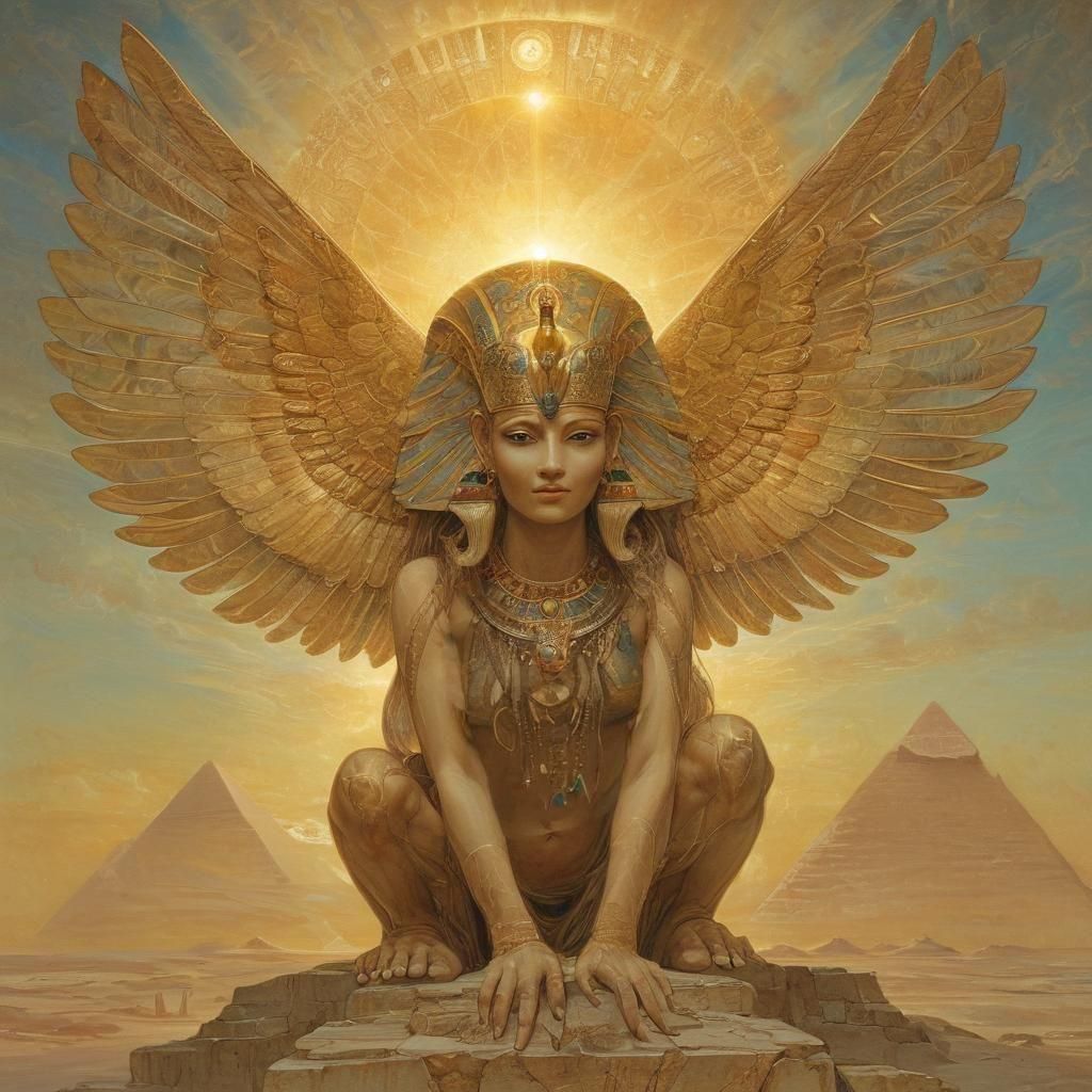 Horemakhet: Horus on the Cancer-Leo Equinox, with Moon as Le...