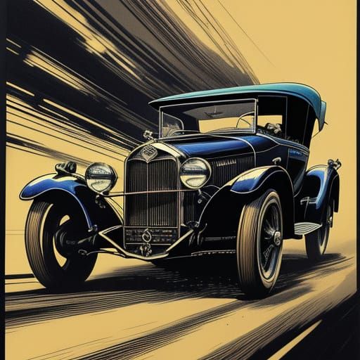 Bootlegger Cars in Anime Style by Studio Trigger