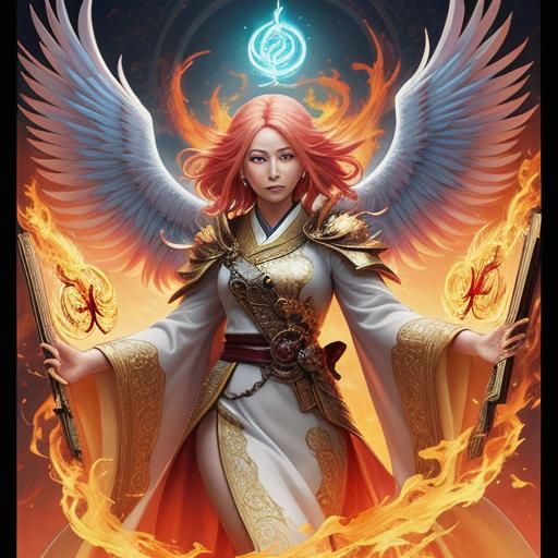 Lady Justice in Phoenix Flames Concept Art