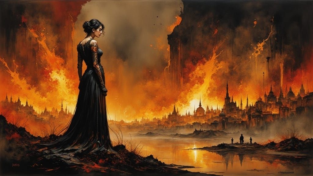 Cassandra's Despair Before Burning Troy