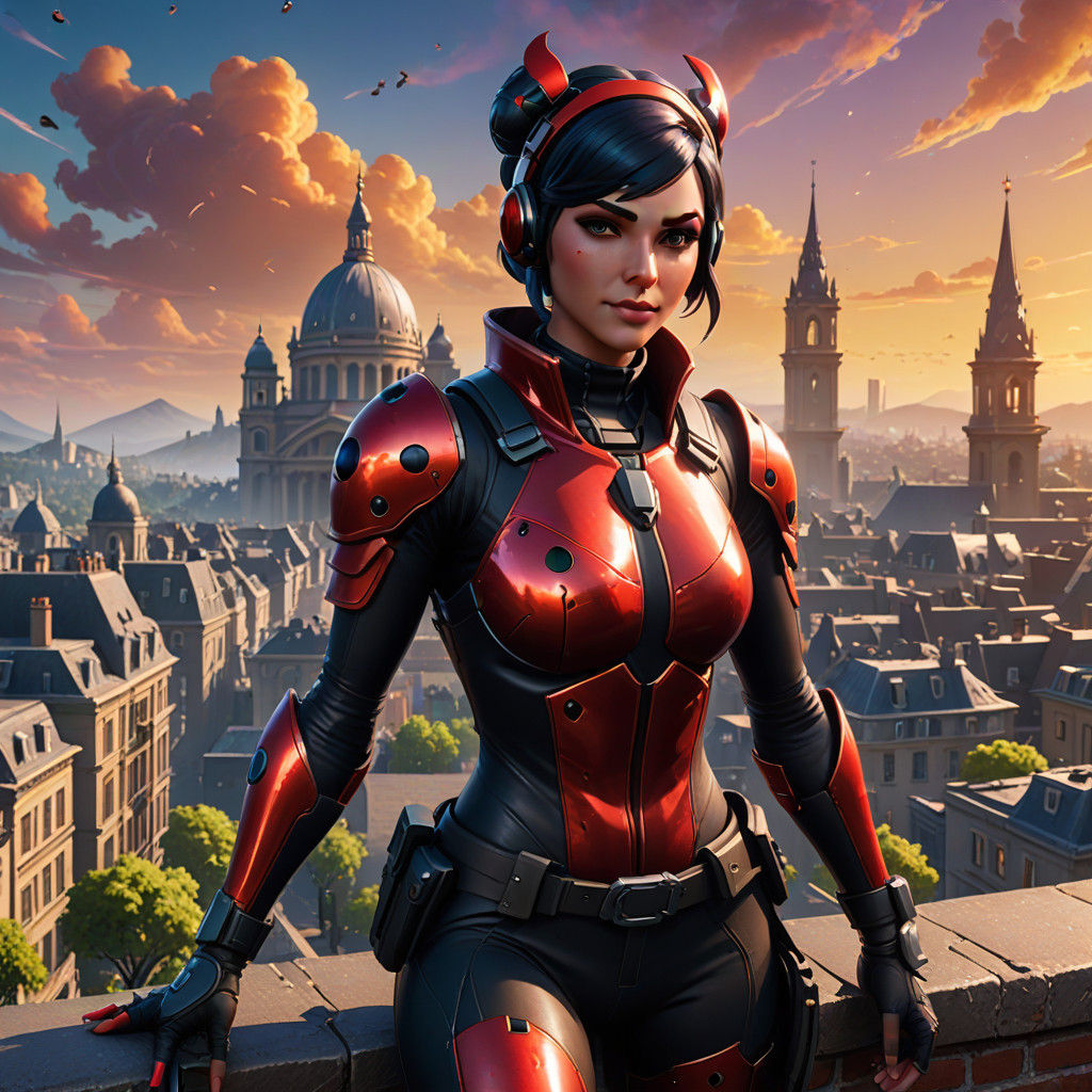 Heroic Ladybug as Fortnite Character Art