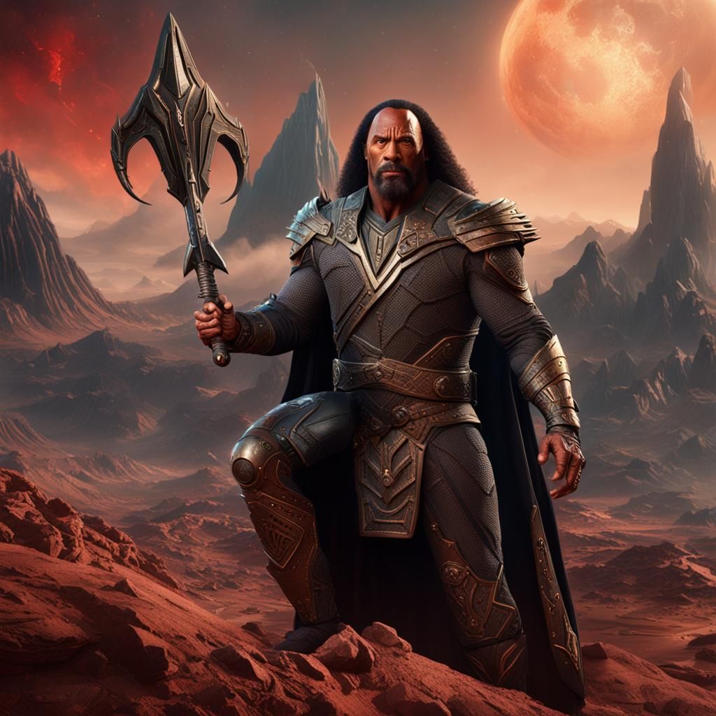 Dwayne Johnson as Klingon: Detailed Matte Painting