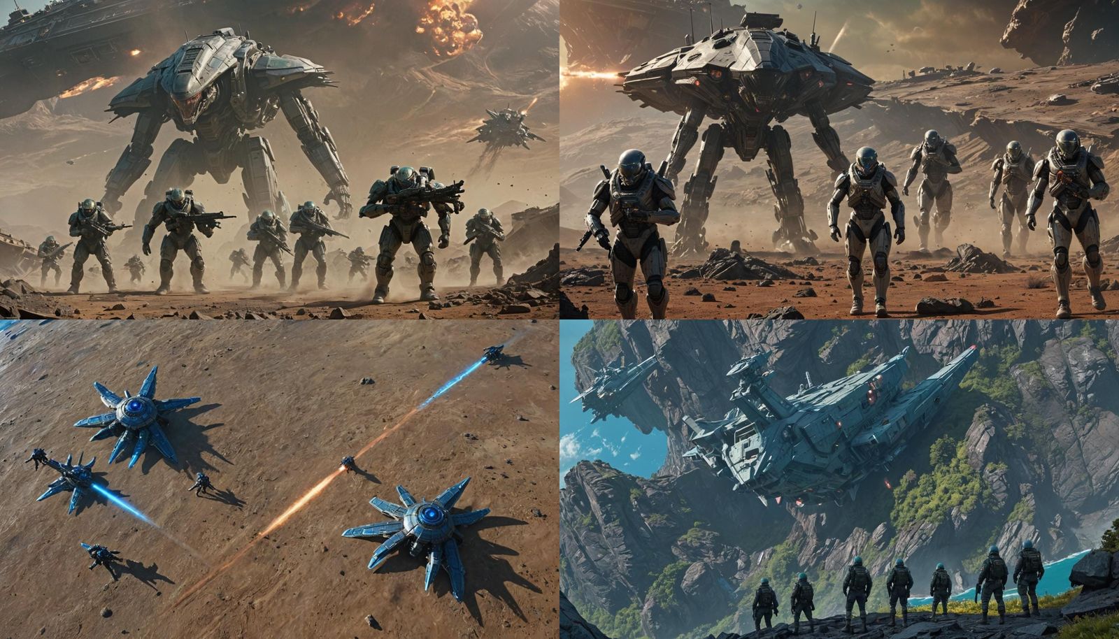 Alien Warship Over Earth: Sci-Fi Scene