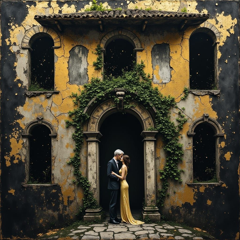 Golden Moment in an Ancient Italian Villa