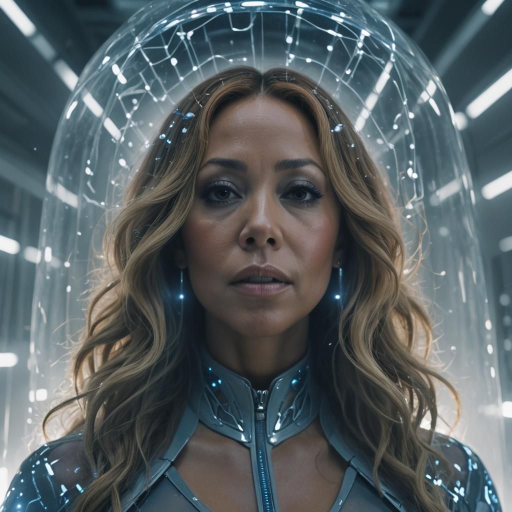 Mariah Carey in Cryostasis: A Cinematic Film Still