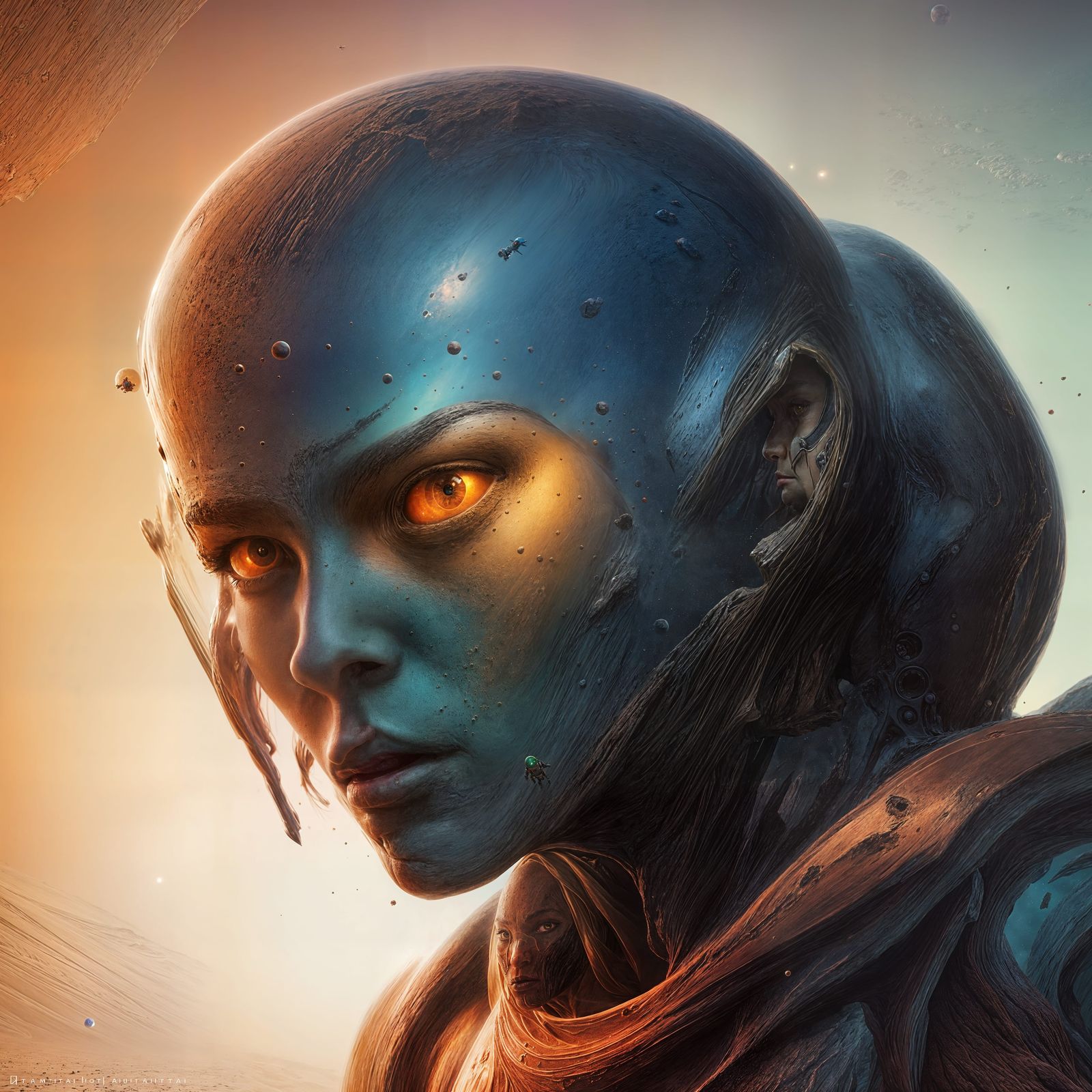 Hyperrealistic Martian Landscape Concept Art