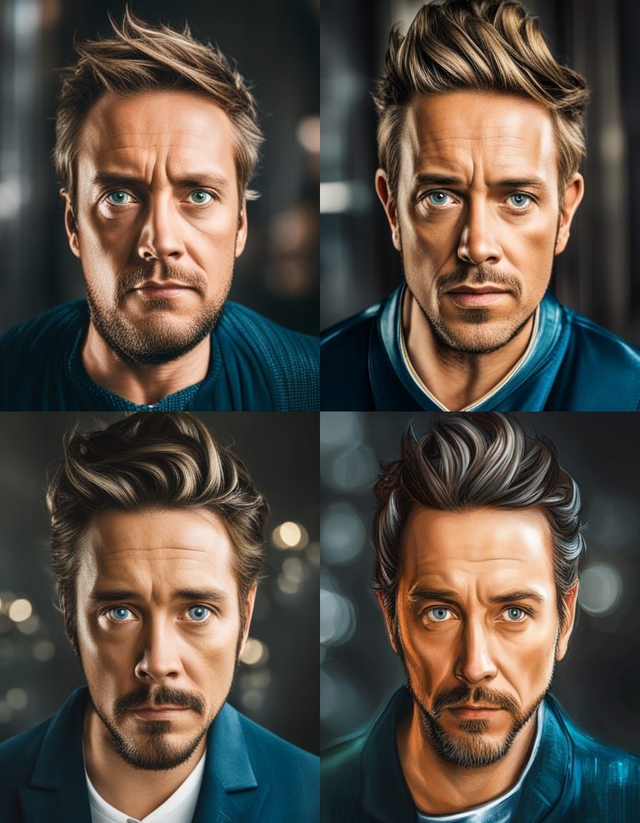 Person as Iron Man in Realistic Style
