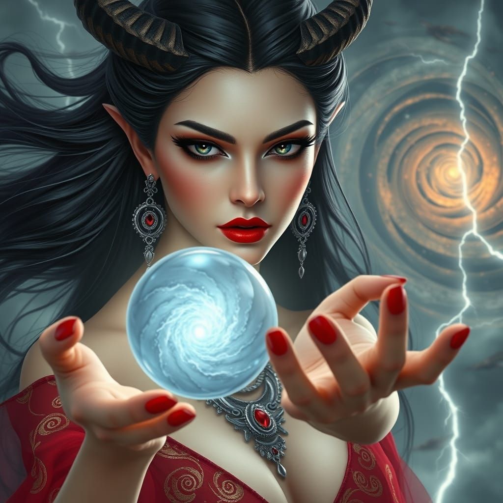 Ethereal Goddess in Cosmic Splendor