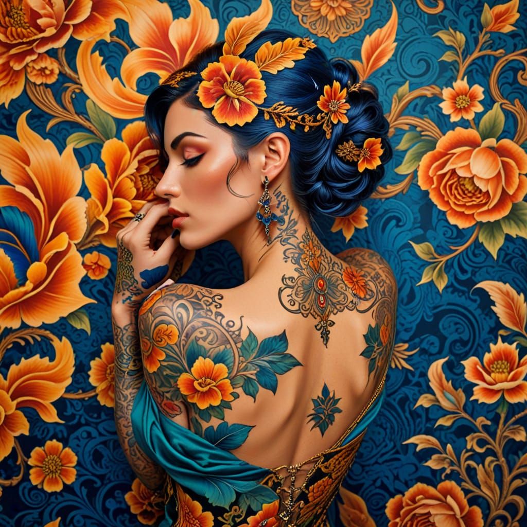 Elegant Woman in Opulent Luxury