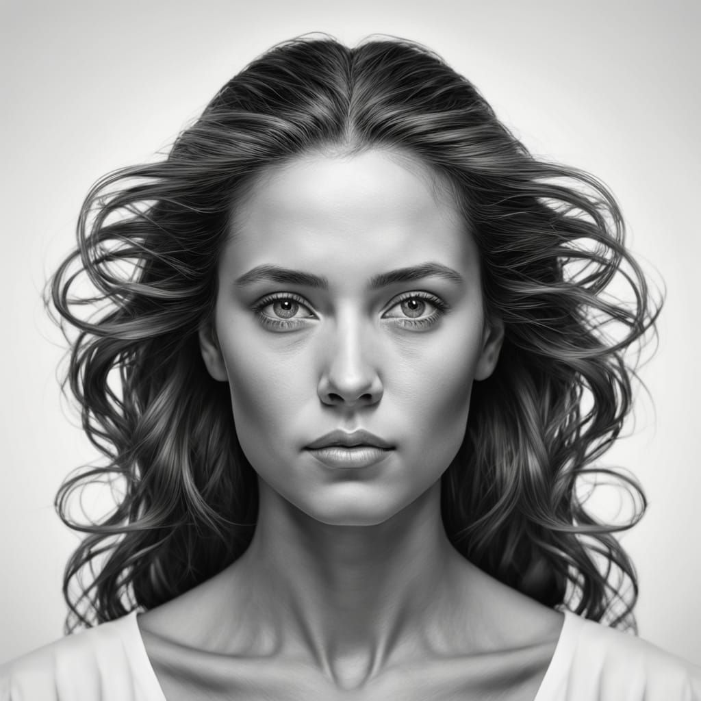 Elegant, Ultra-Realistic Portrait of a Wise Woman in Perfect...