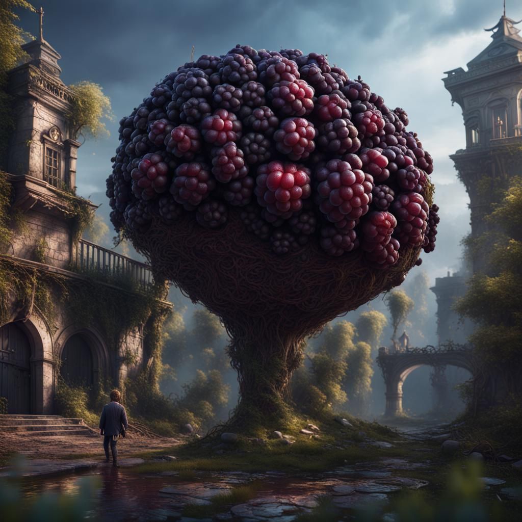 Malicious Blackberry: Detailed Matte Painting