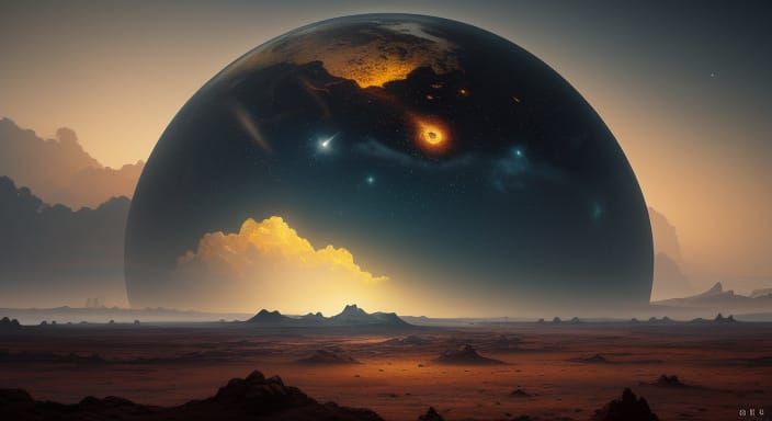 Celestial Being Breathes Life: Epic Oil Painting