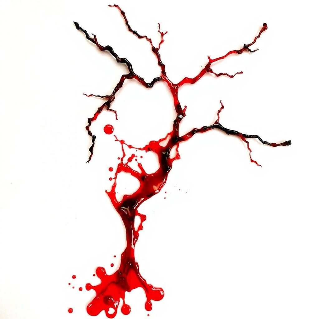 Darkness Cast in Red Ink Resin