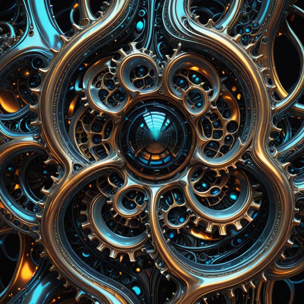 Ethereal Futuristic Sculpture with Deformed and Intertwined ...