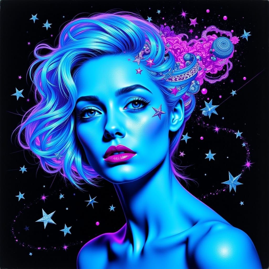 Surreal Melting Portrait in Dada Collage Style