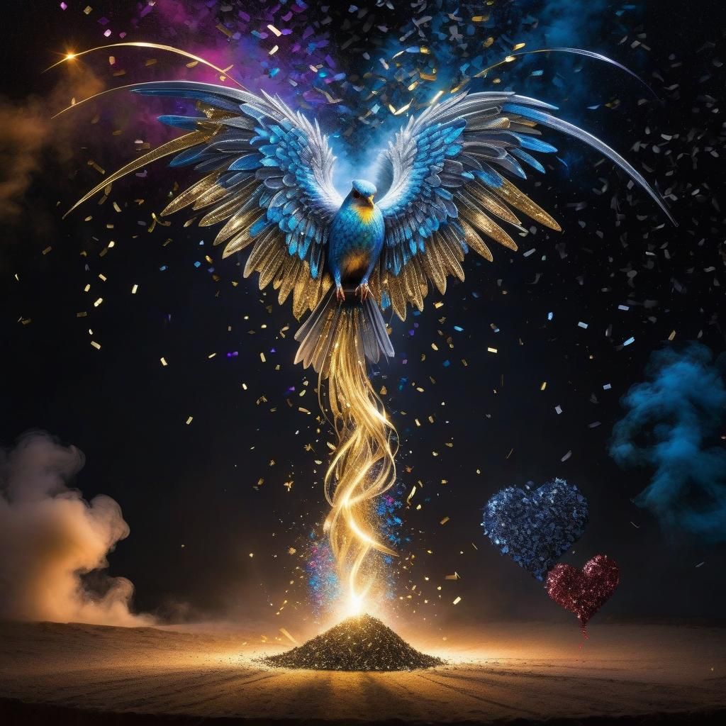 Exploding Confetti Phoenix