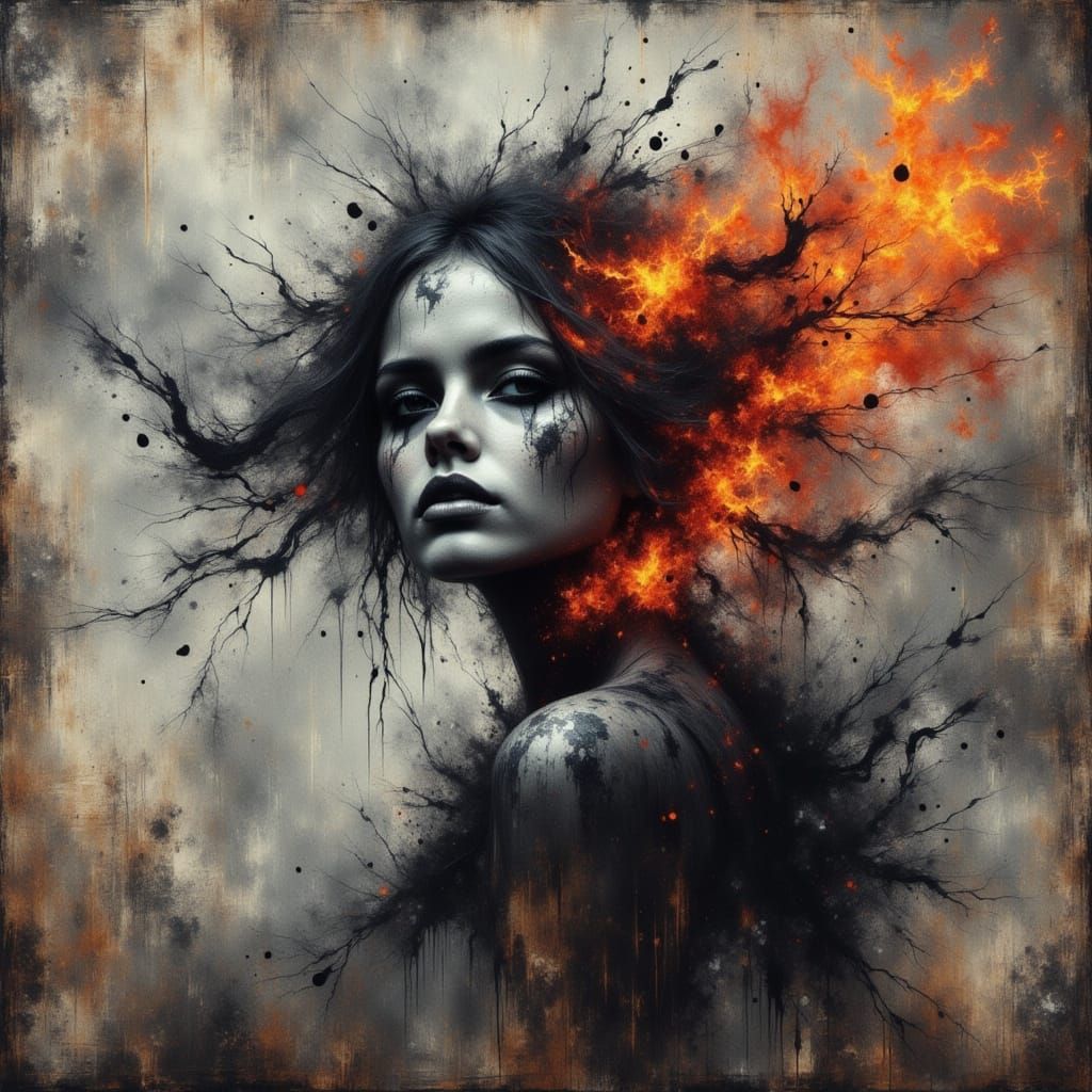 Grunge Art: Abstract Expression of Inner Turmoil