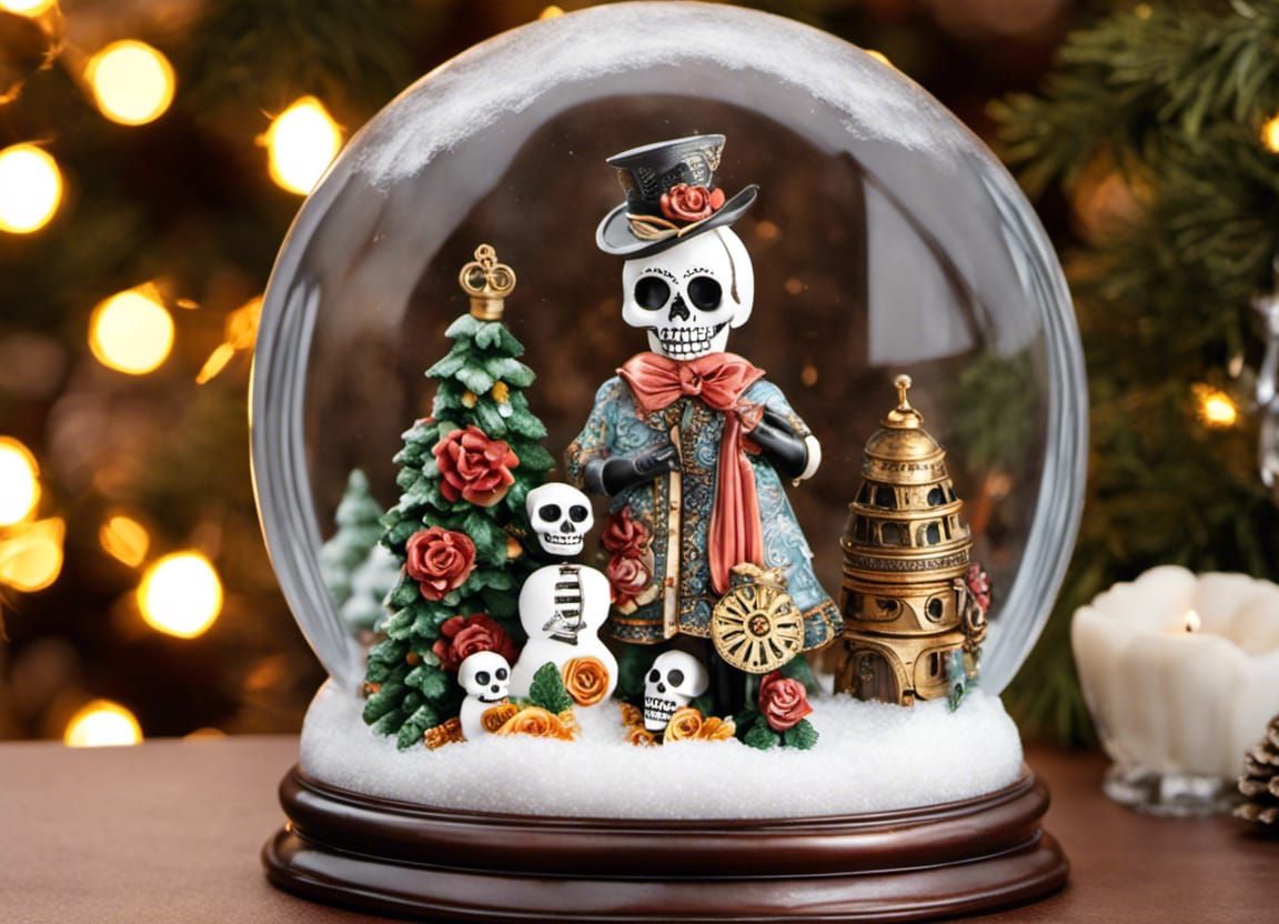 Día de los Muertos Snow Globe