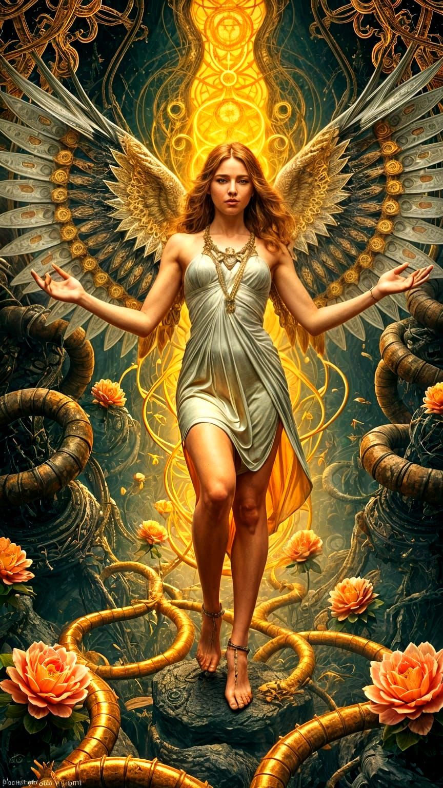 Beautiful Angel Boss Steps Into Infinity Landscape