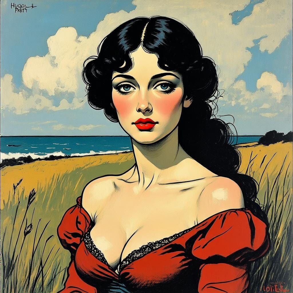 Elegant Impressionist Woman in a Whimsical French Setting