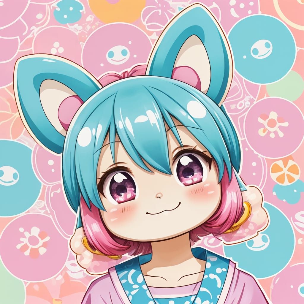 Cute Chibi Creature in Whimsical Art Style