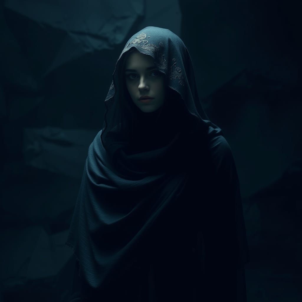 Dark Goddess Emerges from Midnight Shadows