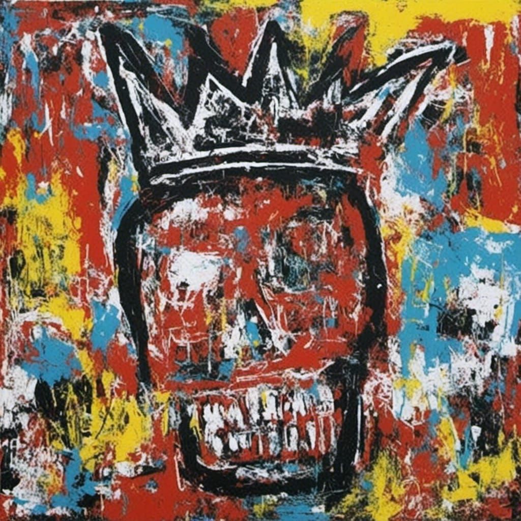 Grim Reaper Graffiti in Warhol-Basquiat Style