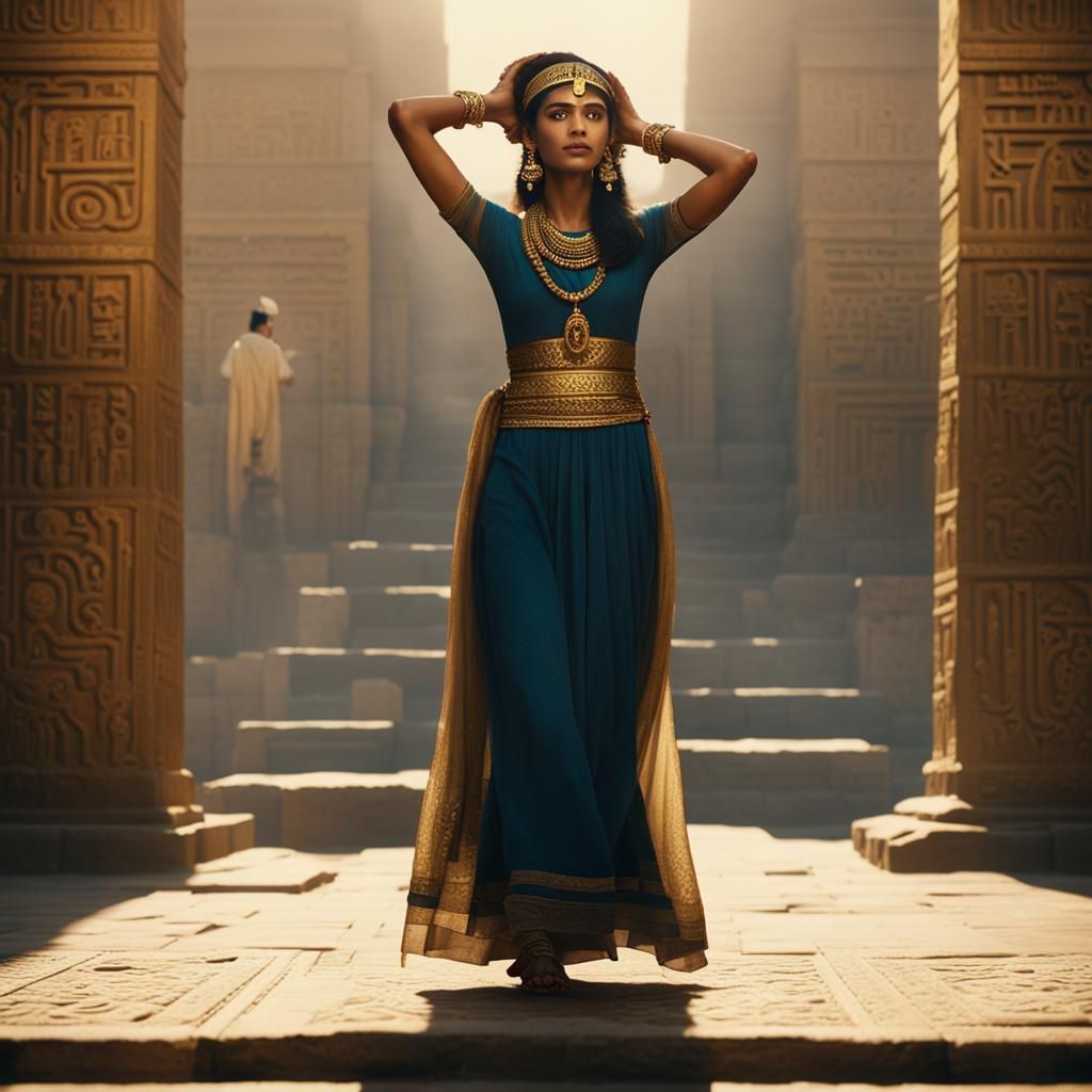 Egyptian Woman Portrait in Rembrandt Lighting