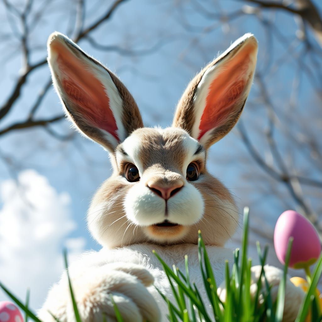 Arnold Schwarzenegger Bunny in Bodybuilder Form