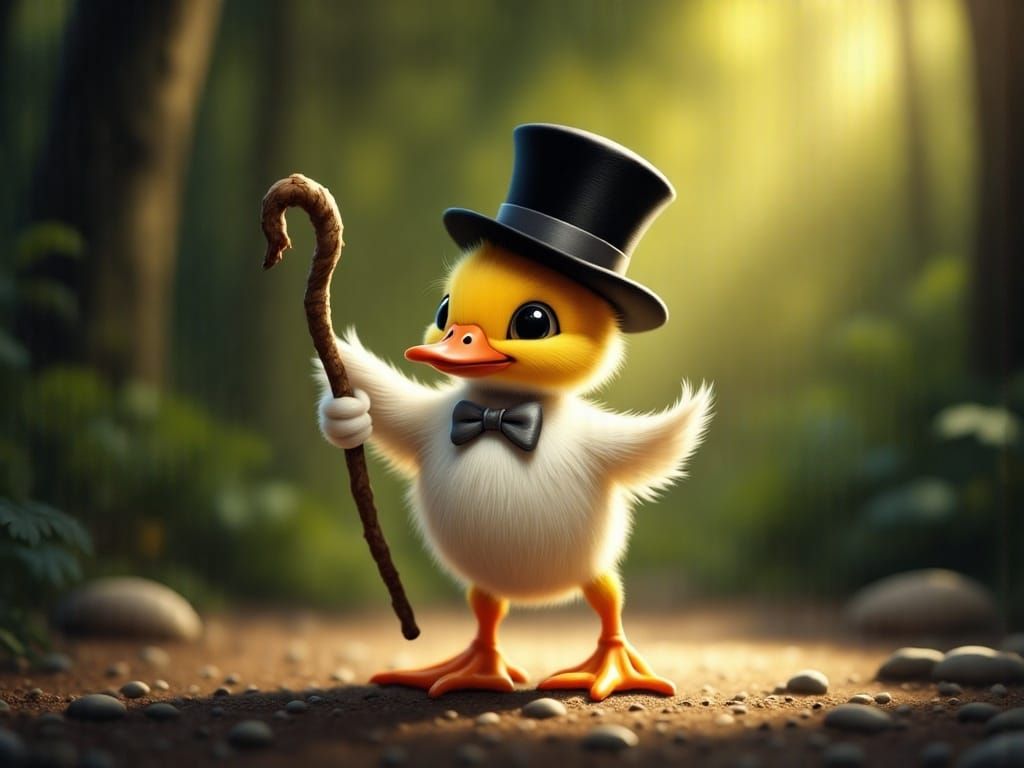 Dancing Duckling Hatching on Stage in Suessical Style