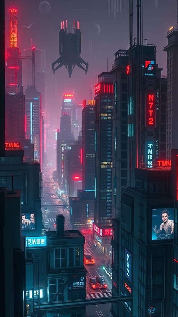 Neon Dreams of a Cyberpunk Metropolis