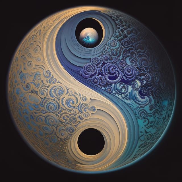 Yin Yang: Water and Air in Digital Art