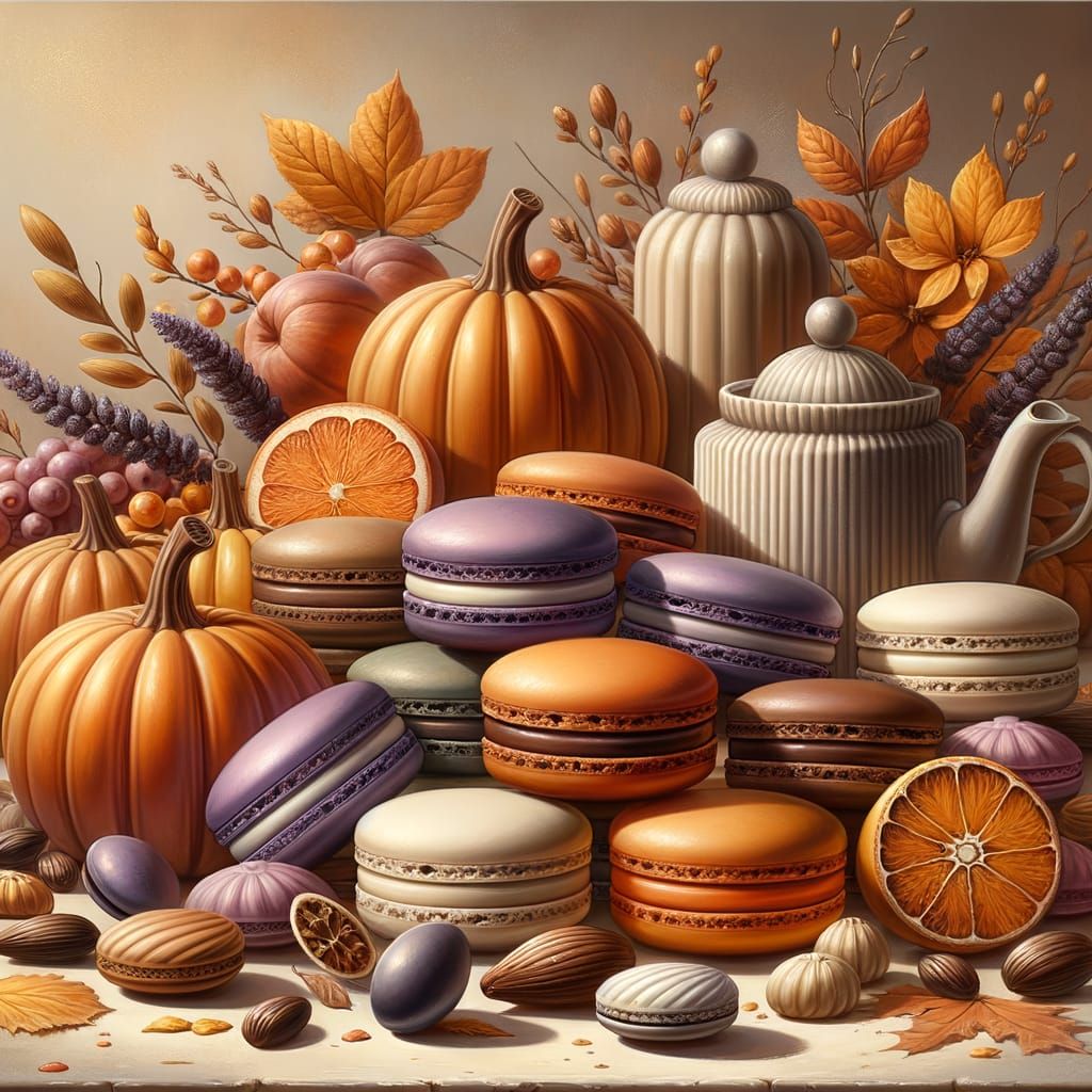 Autumn Soap Macaroons in Warm Earthy Tones