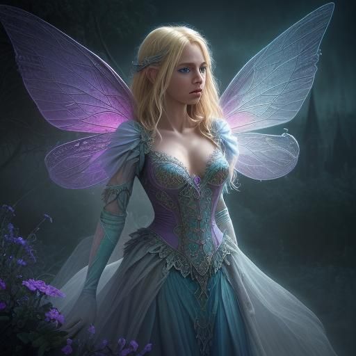 Gorgeous Fairies with Intricate Wings, Digital Art
